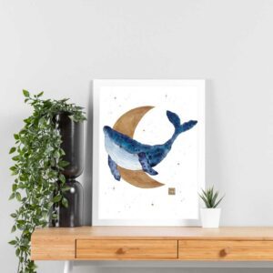 Baleine cosmique - impression fine art