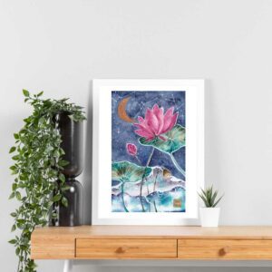 Lotus cosmique - impression fine art