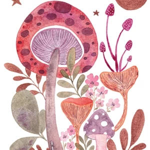 Champignons enchantés- print Made By Jen